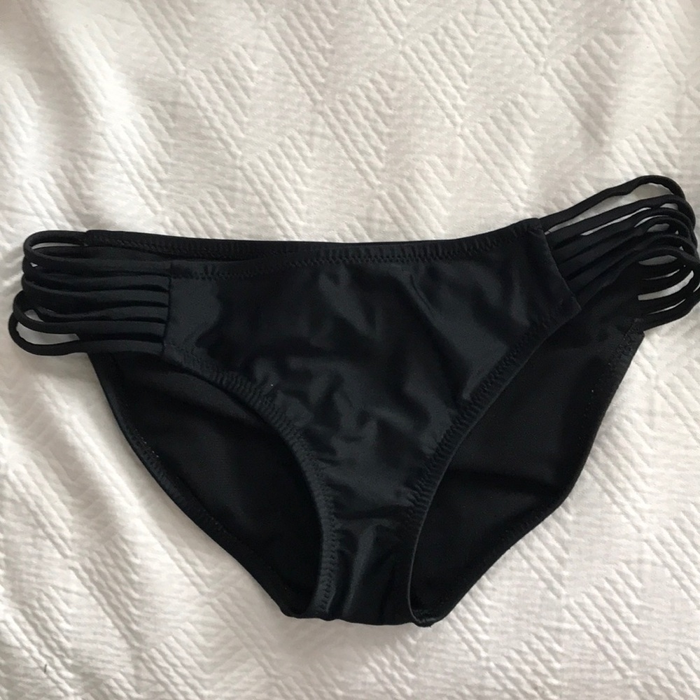 black swimsuit bottoms